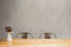 Modern desks with cement wall