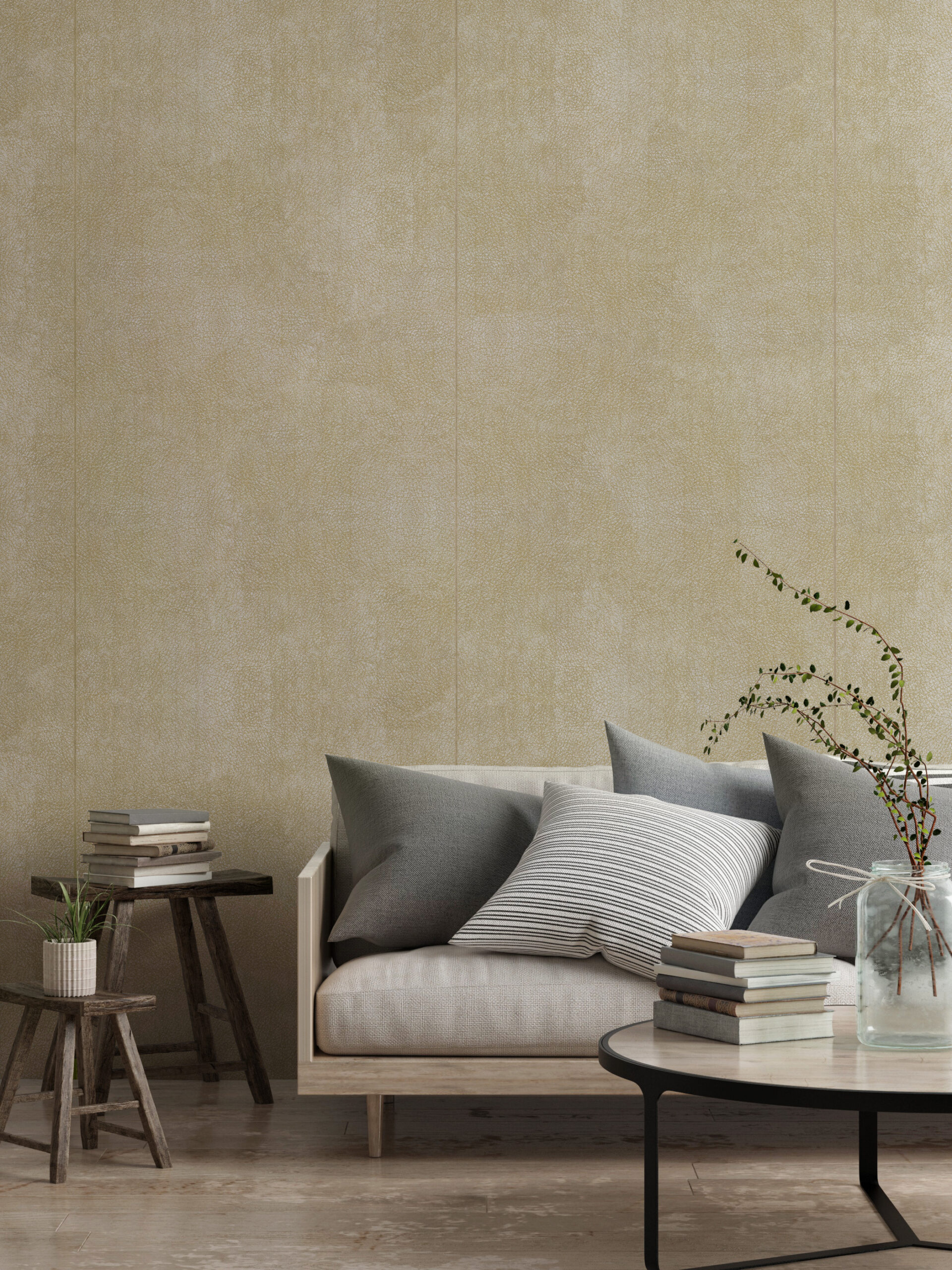 Mock up poster, Scandinavian living room concept design