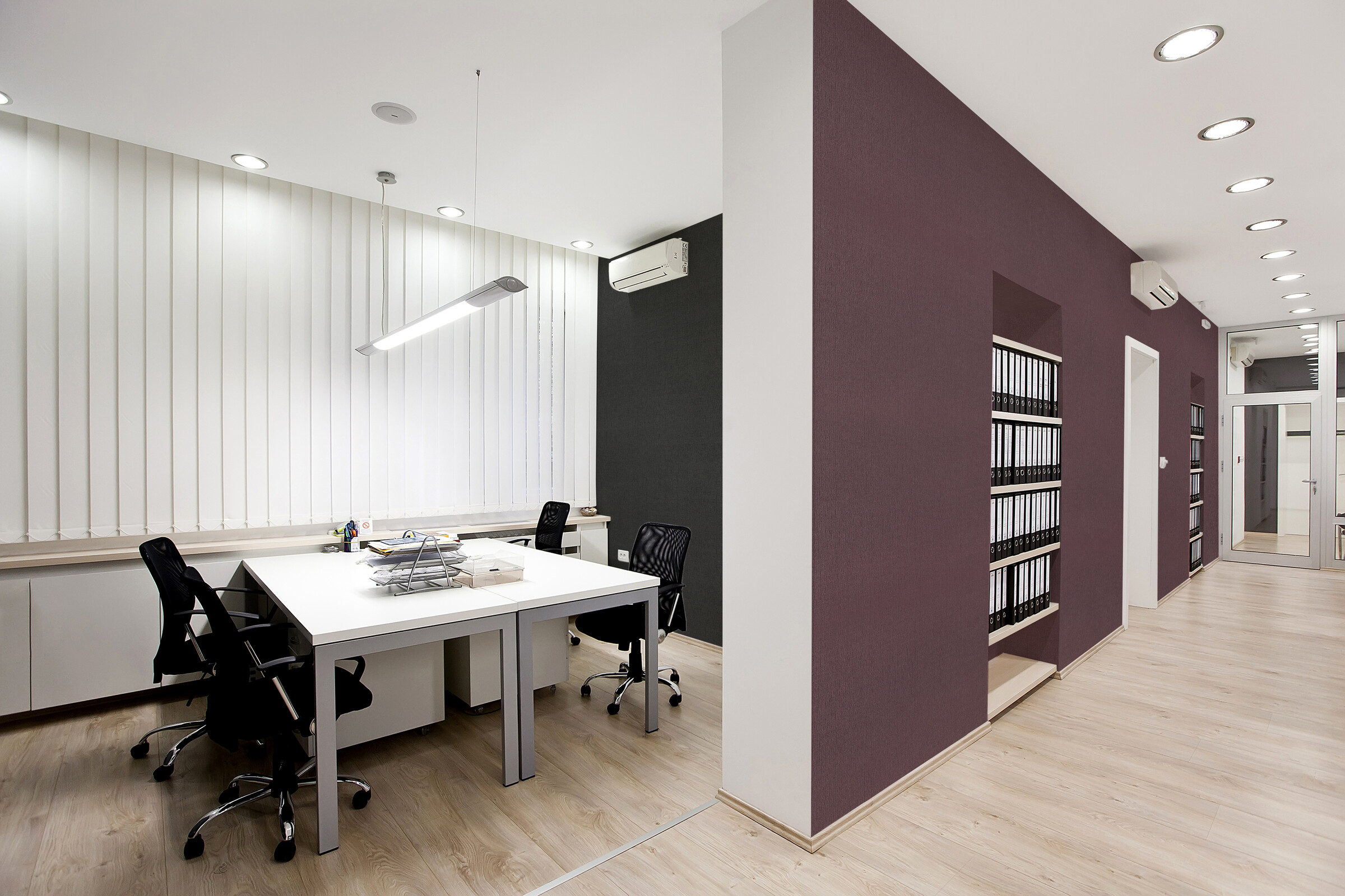 ADFORS Wallcovering Novelio Nature Flair Grape interior office