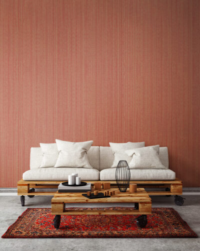 ADFORS Wallcovering Novelio Nature Pure Terracotta interior living room